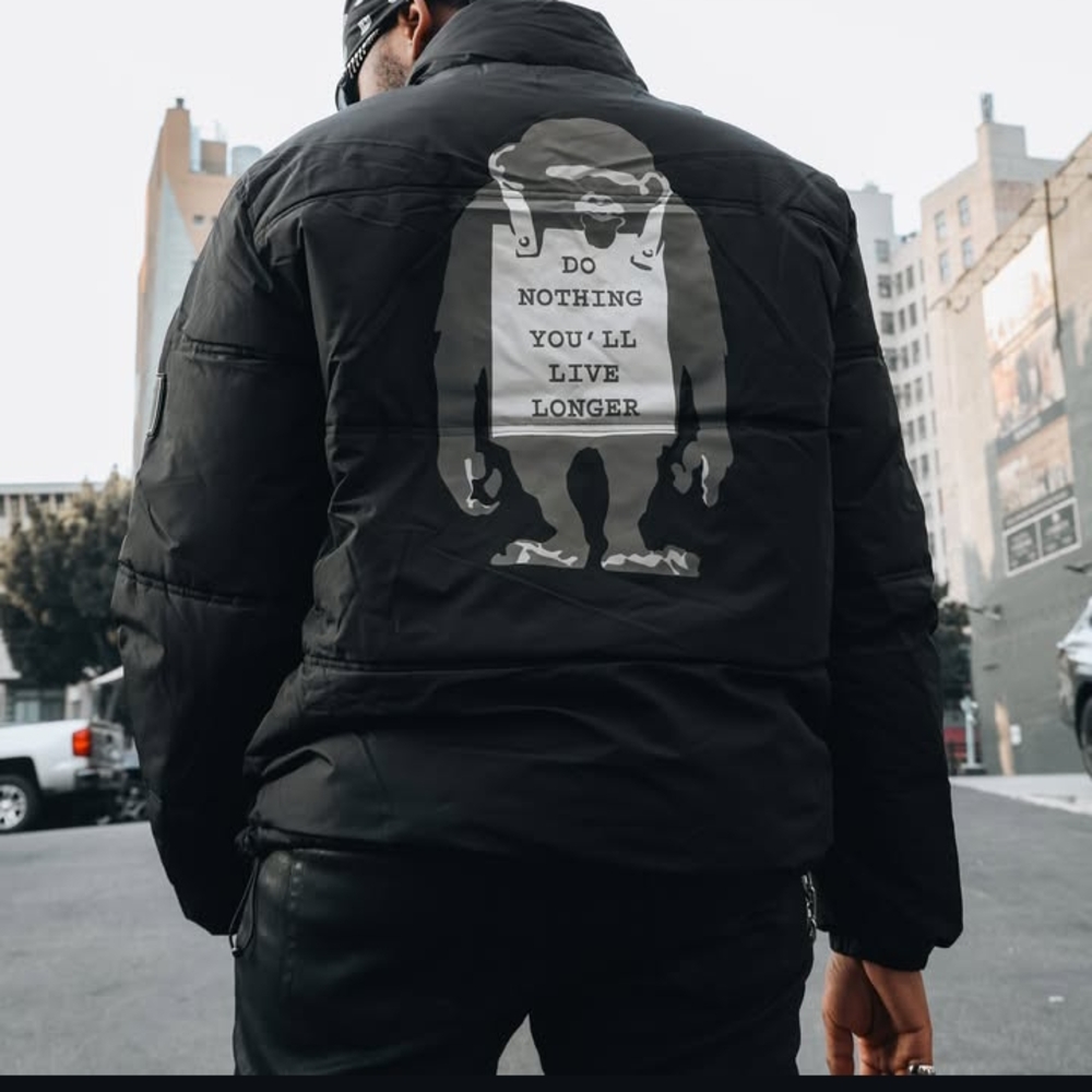 Black Graphic Men's Jacket